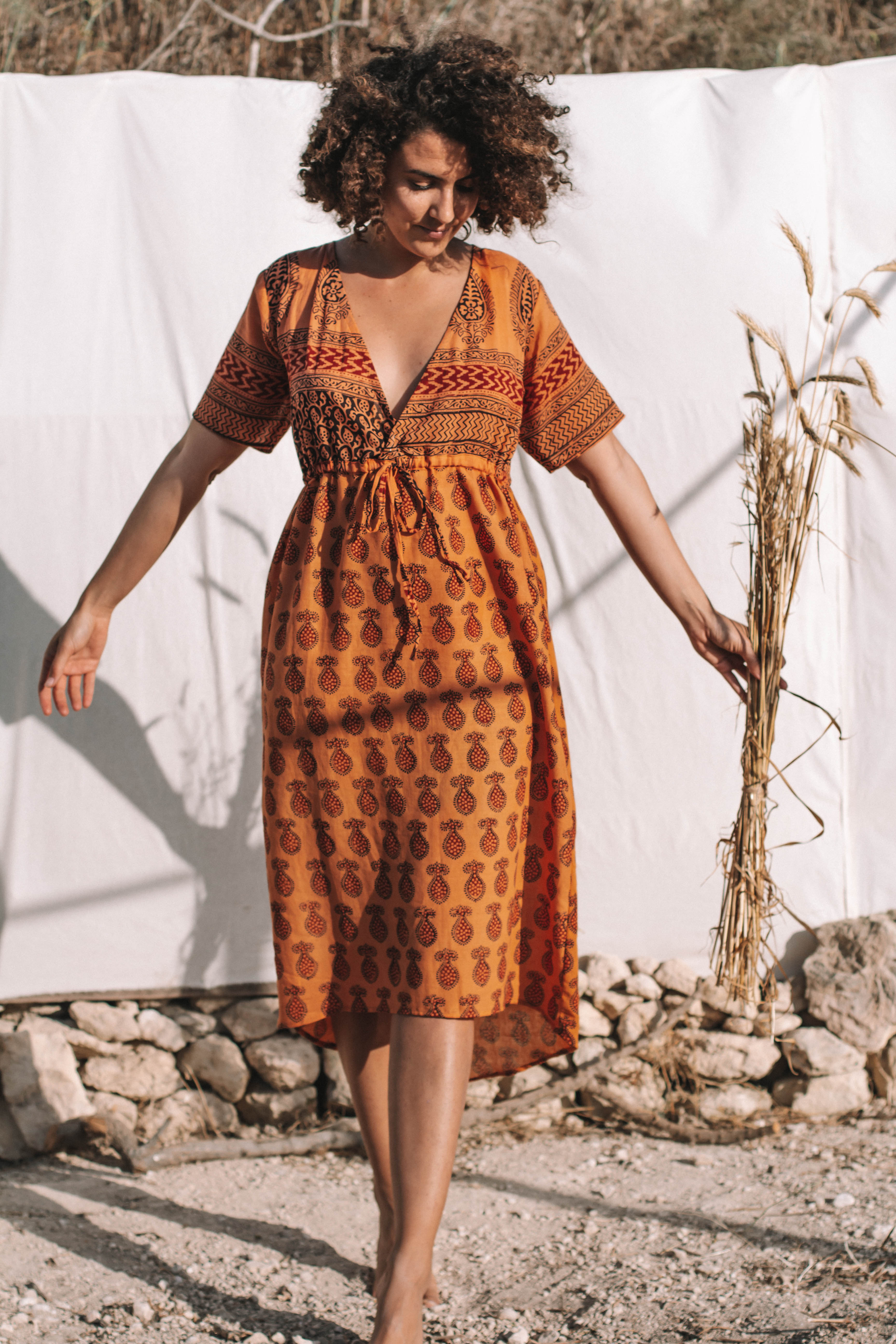 Hera Dress In Marigold