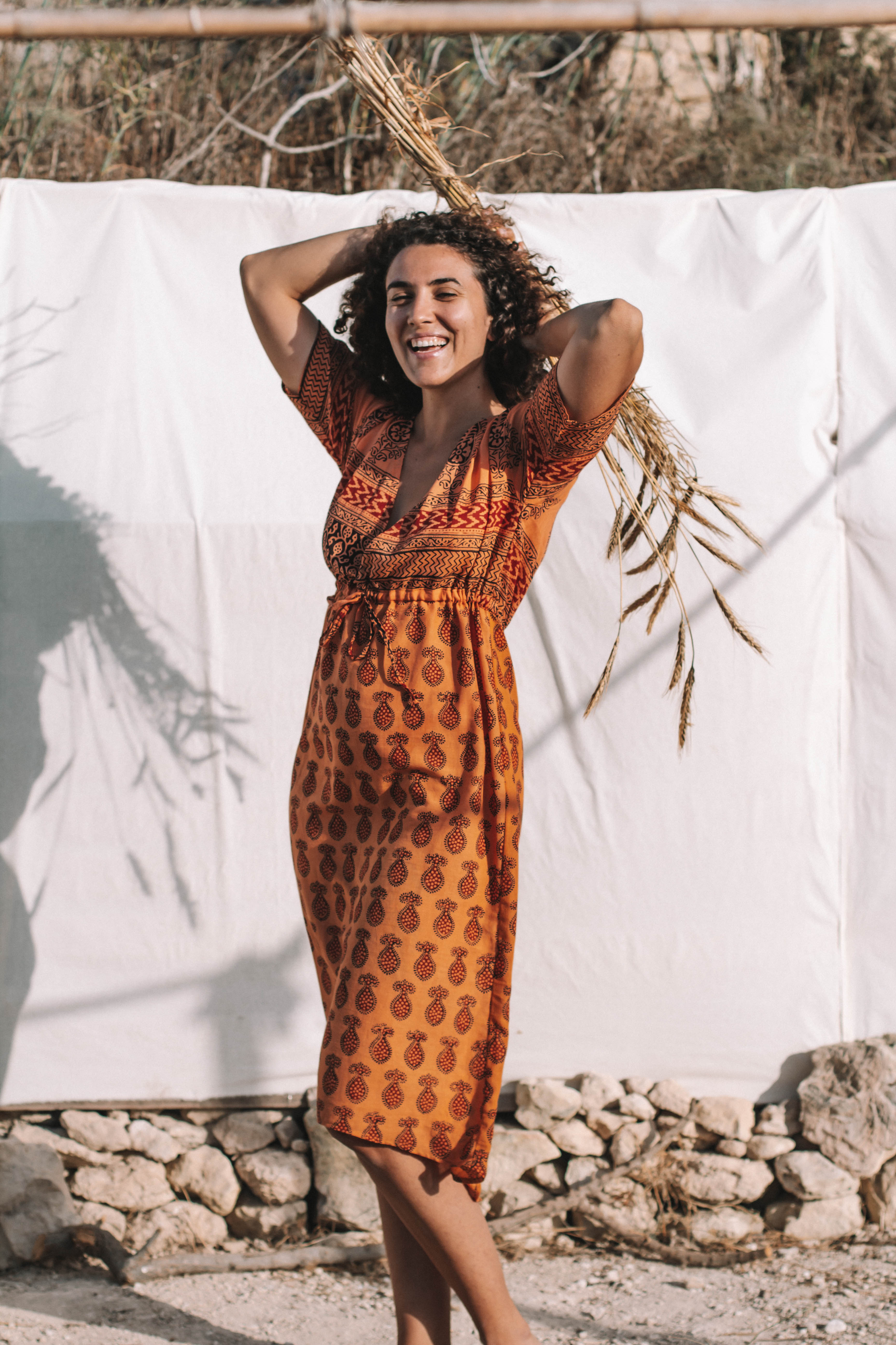 Hera Dress In Marigold