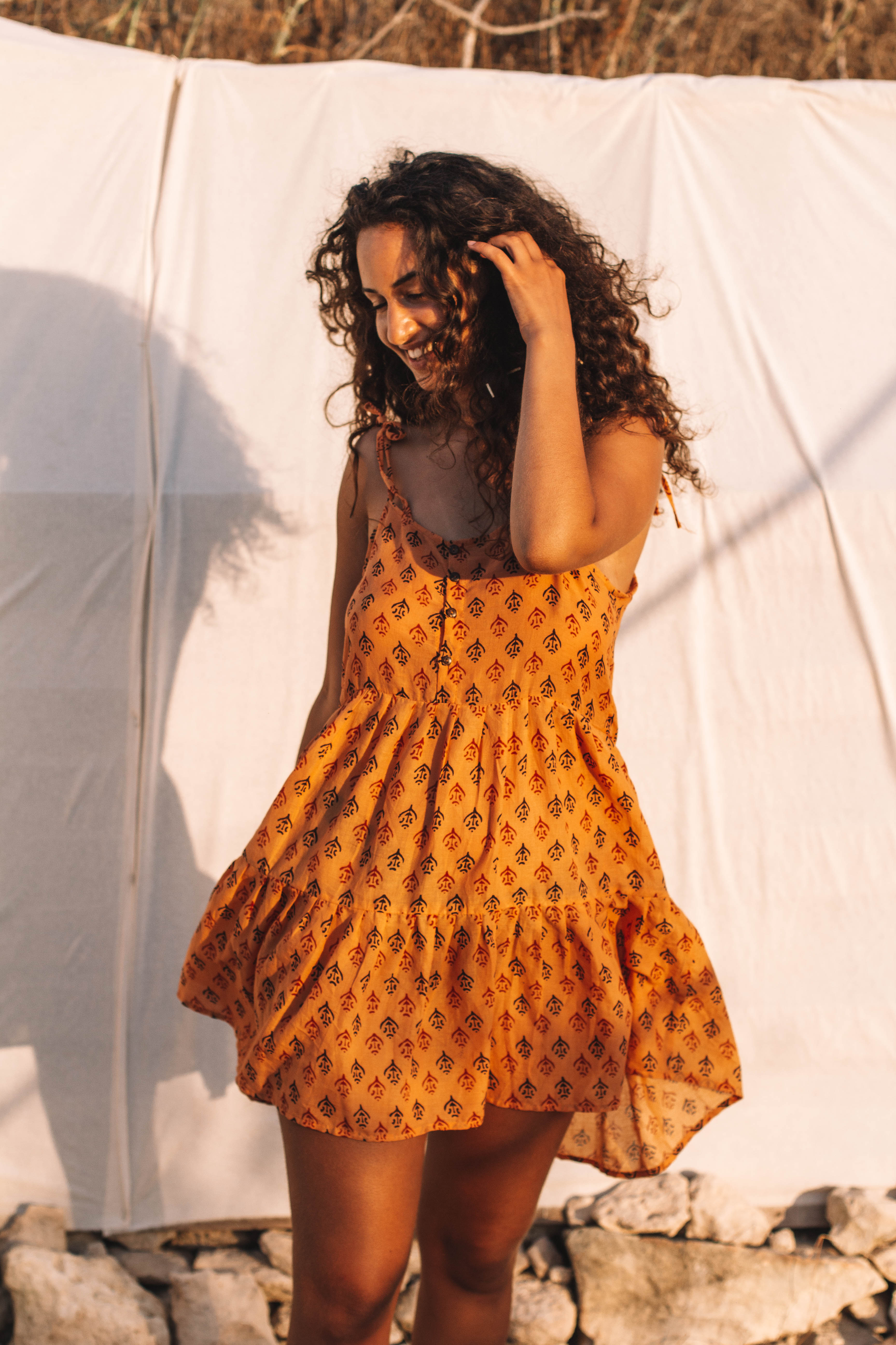 Binah Dress In Turmeric